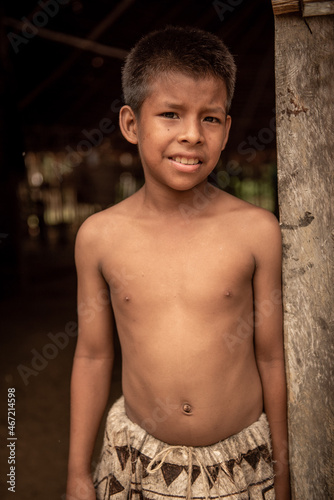 Bora children in the community of San Andres in the Peruvian Amazon