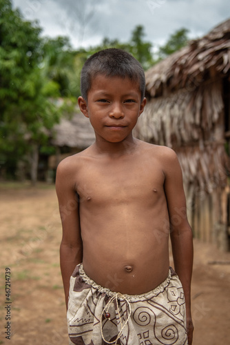 Bora children in the community of San Andres in the Peruvian Amazon