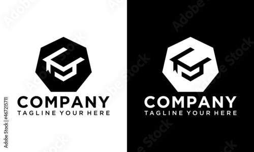 Hexagon academic lid line icon, outline vector sign, linear style pictogram isolated on white. Mortarboard, Graduation symbol, logo illustration. Editable strokes. Pixel perfect vector graphics