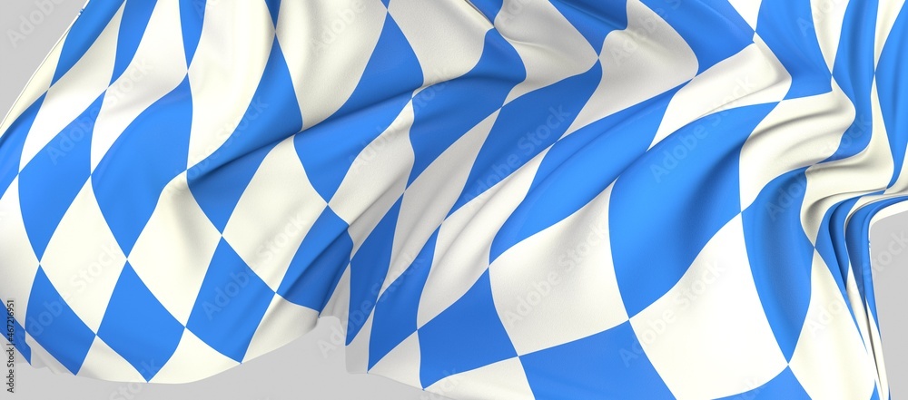 Obraz premium bavaria flag germany blue and white 3d