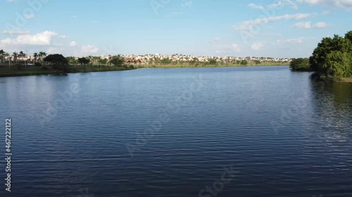 Drone view lake (Represa de Rio Preto)