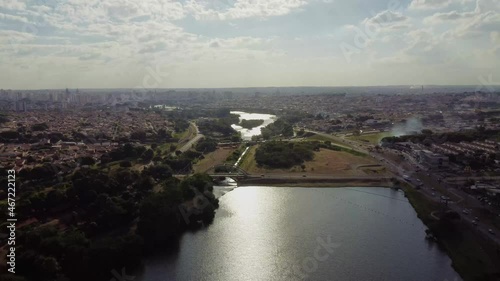 Drone view lake (Represa de Rio Preto)