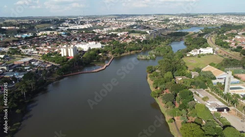 Drone view lake (Represa de Rio Preto)