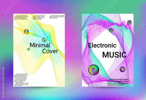 Minimum coverage of a vector. Cover design. Set of modern abstract musical backgrounds. Sound flyer for creating a fashionable cover, banner, poster, booklet...