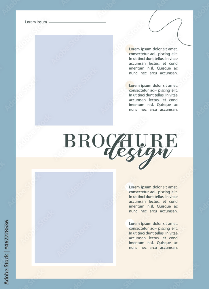 Vector template. Eight pages. Brochure template geometric pattern, smooth lines