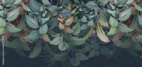 Obraz tropikalne krzewy, rośliny