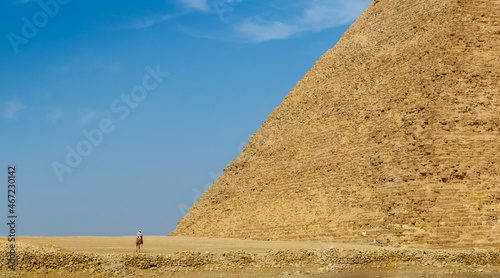 Valley of the pyramids of Giza in Egypt