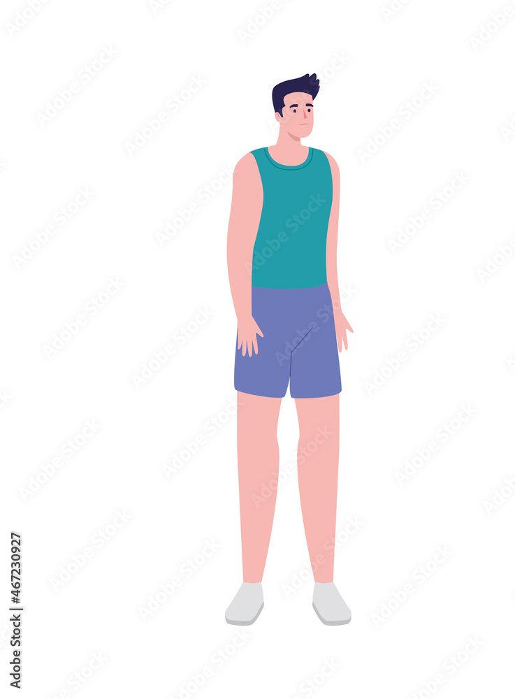 standing male athlete