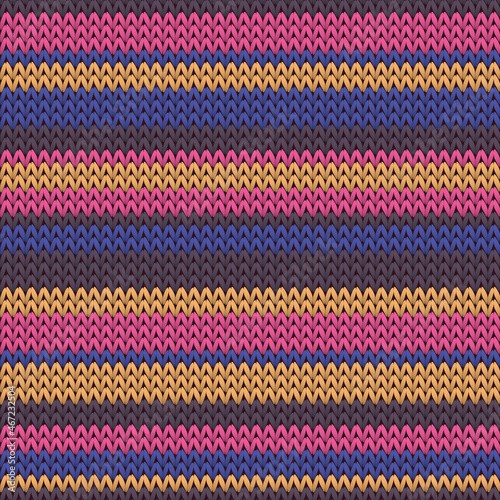 Cotton horizontal stripes knitting texture © SunwArt