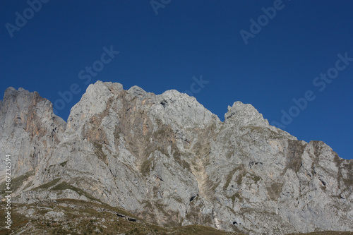 Caracteristic rock ridge at Cares Natural Park in the north of Spain