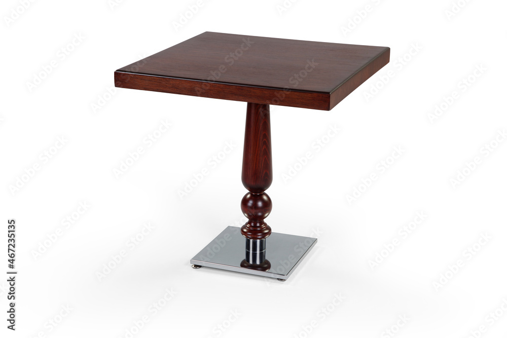 dining table iron legs on white background