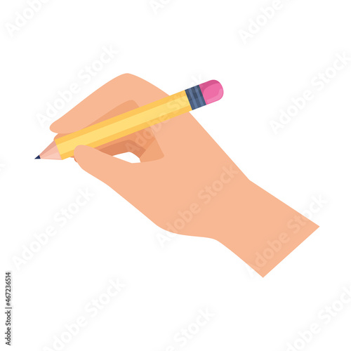hand writing with pencil
