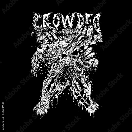 Heavy Metal skull, grunge, horror, death metal design t shirts