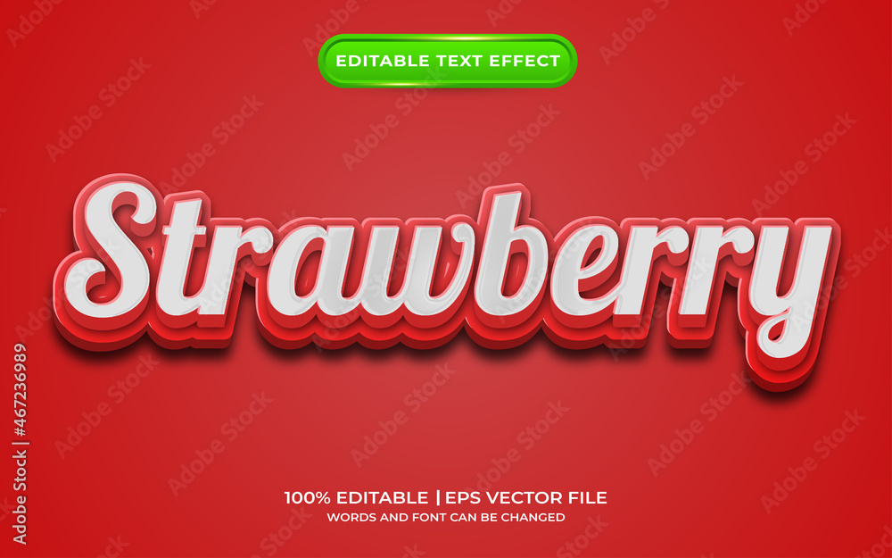 Strawberry text effect