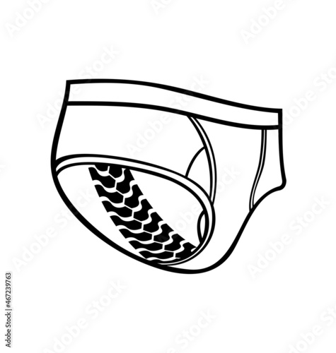 cartoon underpants with skidmark funny