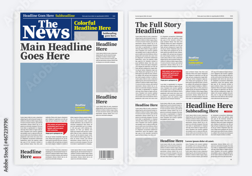 Graphical Layout Newspaper Template	
