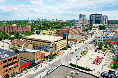 Canvas Print Aerial view of Waterloo, Ontario, Canada on a beautiful day