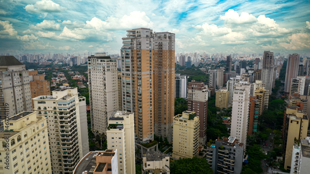 Beautiful residential buildings. Most expensive buildings in São Paulo