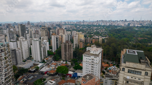 Beautiful residential buildings. Most expensive buildings in São Paulo, Brazil. In the neighborhood of Moema and Vila Nova Conceição photo