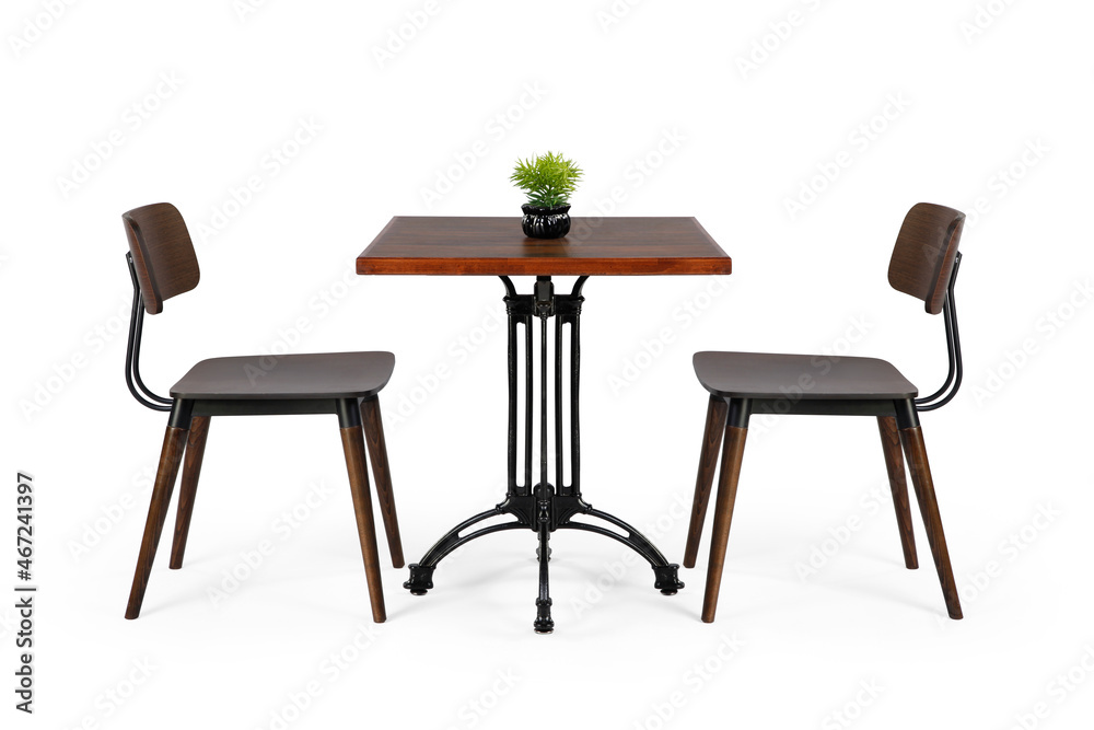 modern dining table and chairs isolated on white background modern dining table and chairs isolated on white background