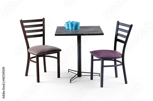 modern dining table and chairs isolated on white background  © Tohid Hashemkhani