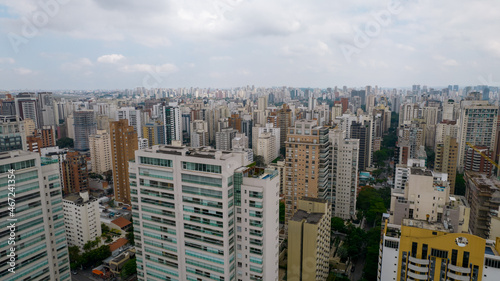 Beautiful residential buildings. Most expensive buildings in São Paulo, Brazil. In the neighborhood of Moema and Vila Nova Conceição photo