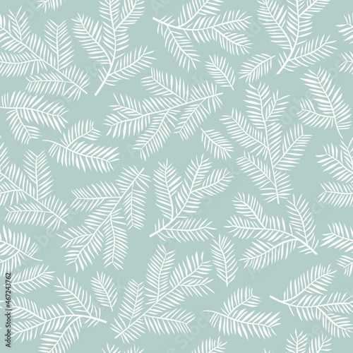 Seamless pattern with fir tree branches. Christmas and new year theme