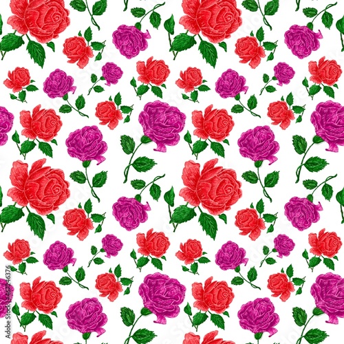 Seamless flowers pattern. Flowers background. Design for clothing  wallpaper  textiles  curtains.