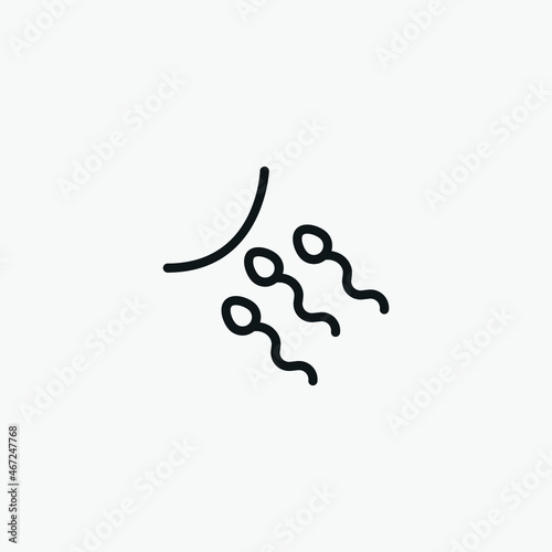 Sperm Fertilization Human vector icon
