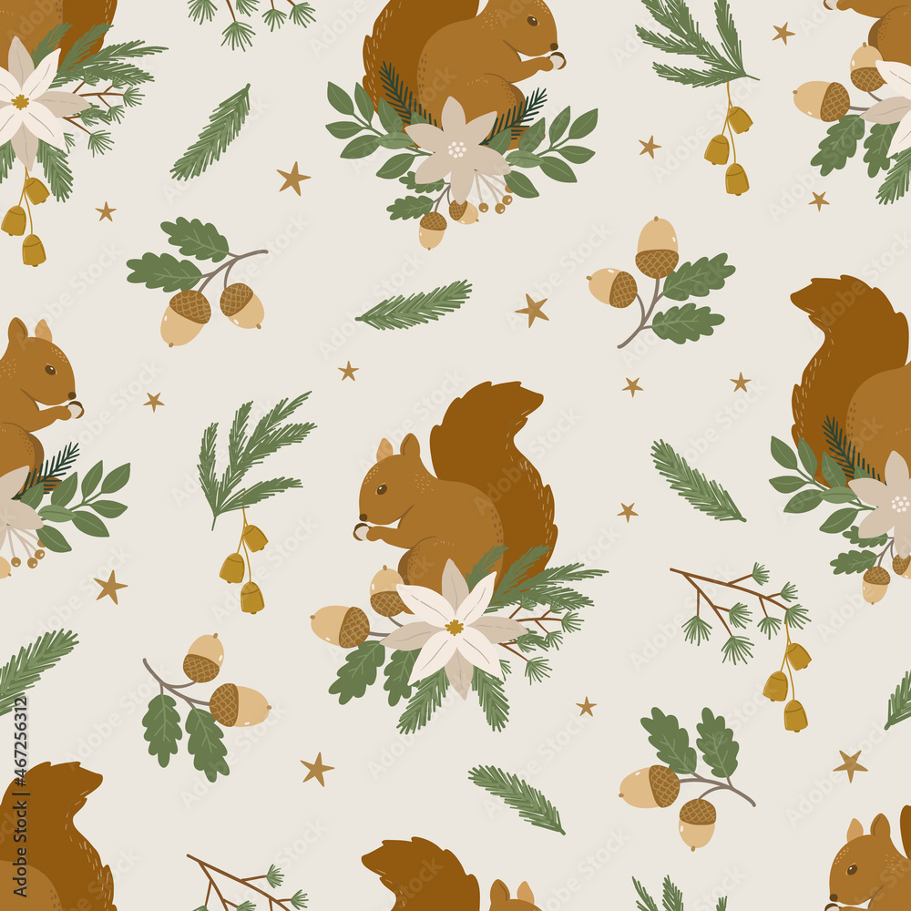 Fototapeta premium Seamless pattern vector digital background. Digital paper for fabric, wrapping paper, textile.