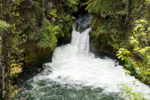 Powerful rapids of Okere falls, Rotorua, New Zealand