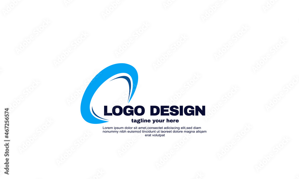 stock vector creative abstract swash concept logo design template
