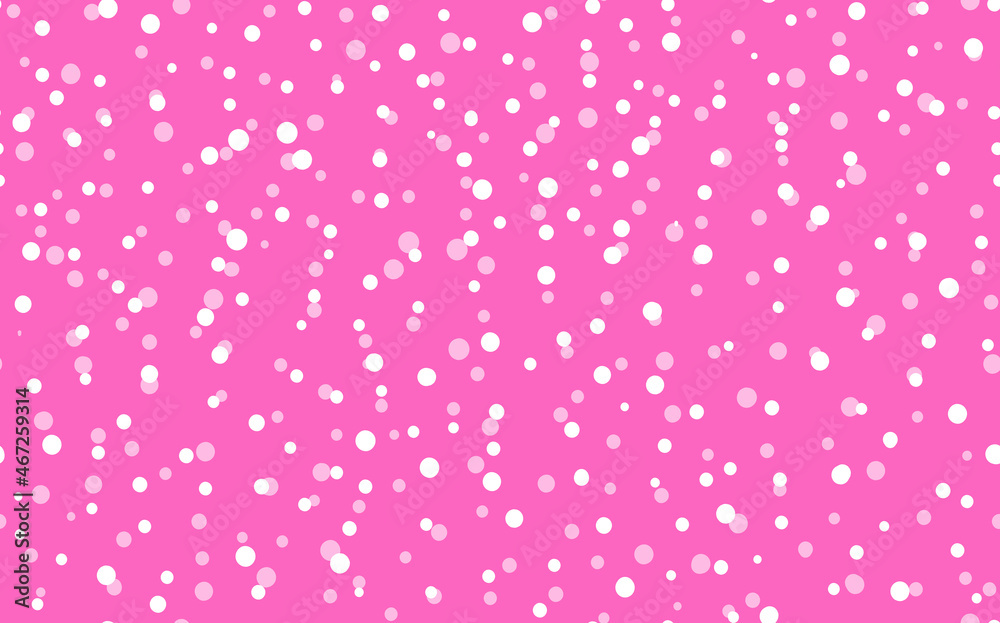 Abstract hand drown polka dots background. Pink dotted seamless pattern with white circles. Template design for invitation, poster, card, flyer, textile, fabric Abstract hand drown polka dots background. Pink dotted seamless pattern with white circles. Template design for invitation, poster, card, flyer, textile, fabric