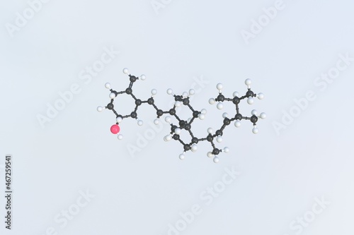 Molecule of vitamin d, isolated molecular model. 3D rendering