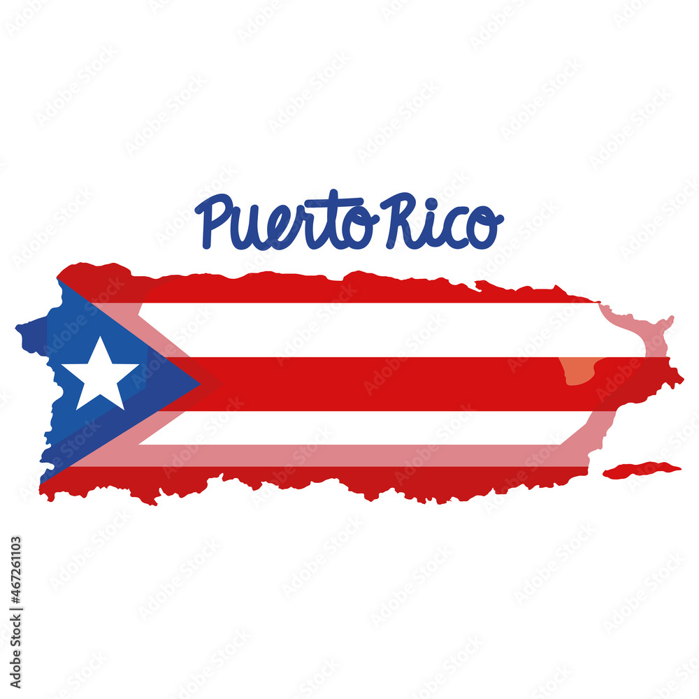 Obraz premium puerto rico flag painted