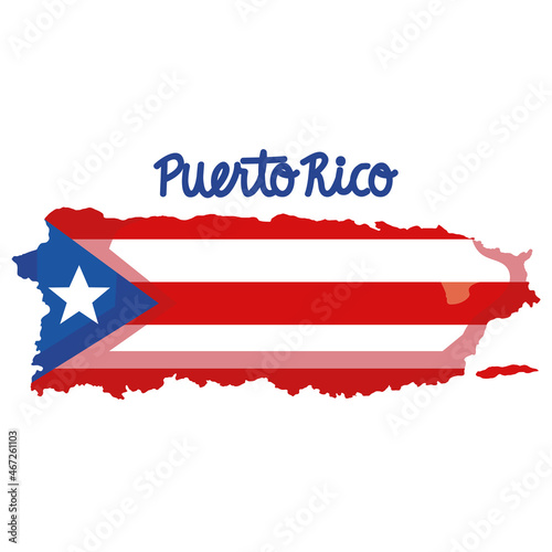 puerto rico flag painted