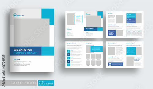 Medical health care brochure, Company or business profile brochure template