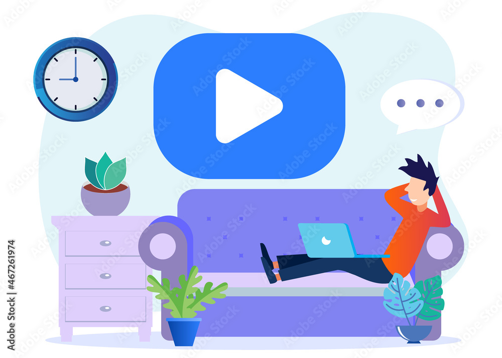 Illustration vector graphic cartoon character of video Illustration vector graphic cartoon character of video