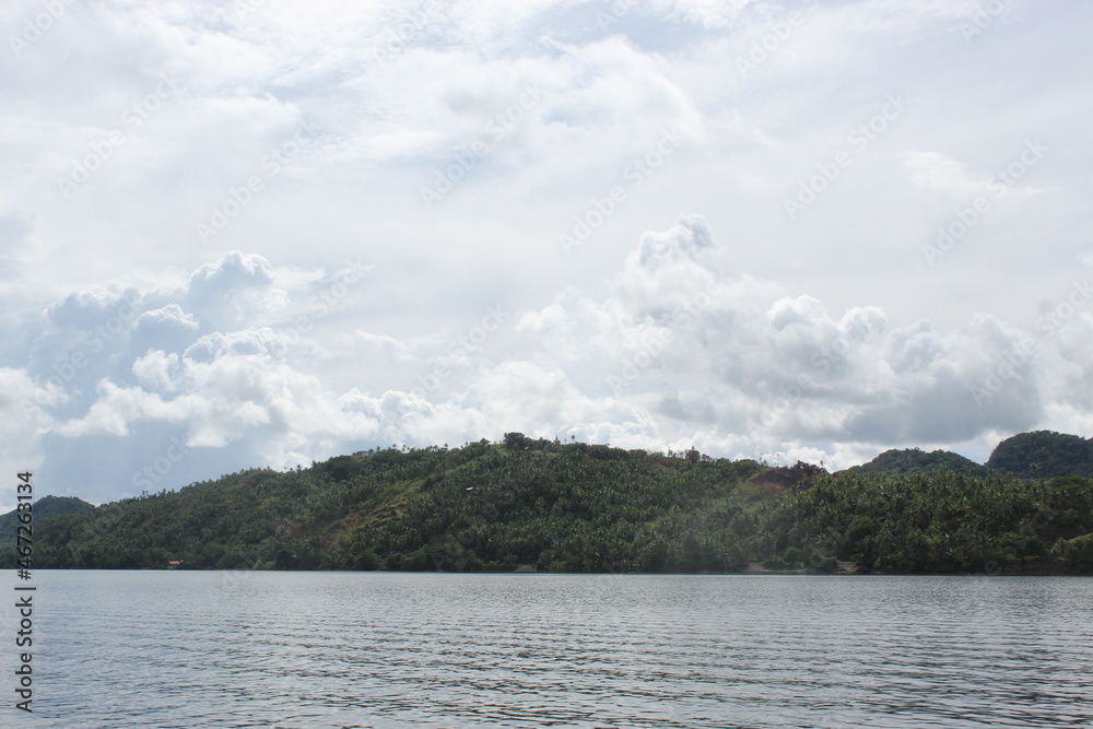 clouds over the lake