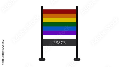 Illustrated peace flag