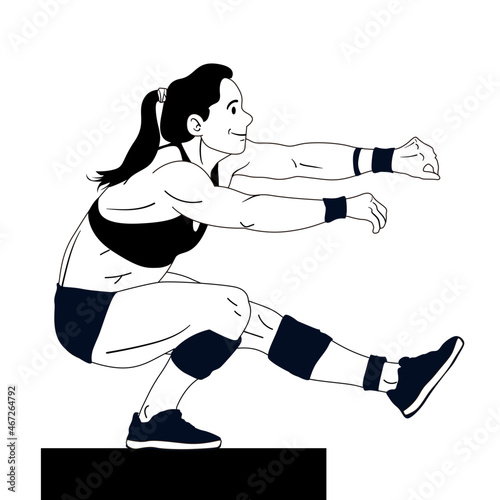 Mujer entrenando