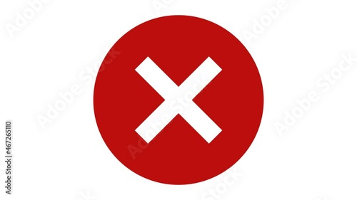 Error button on white background