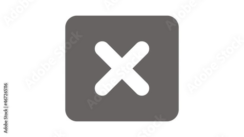 Error button on white background