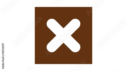 Error button on white background