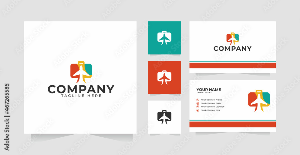 Travel suitecase logo design inspiration and business card Travel suitecase logo design inspiration and business card