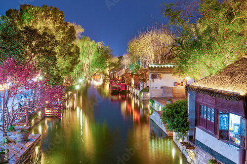 Fototapeta Nanxun ancient town scenic in Huzhou city Zhejiang province, China