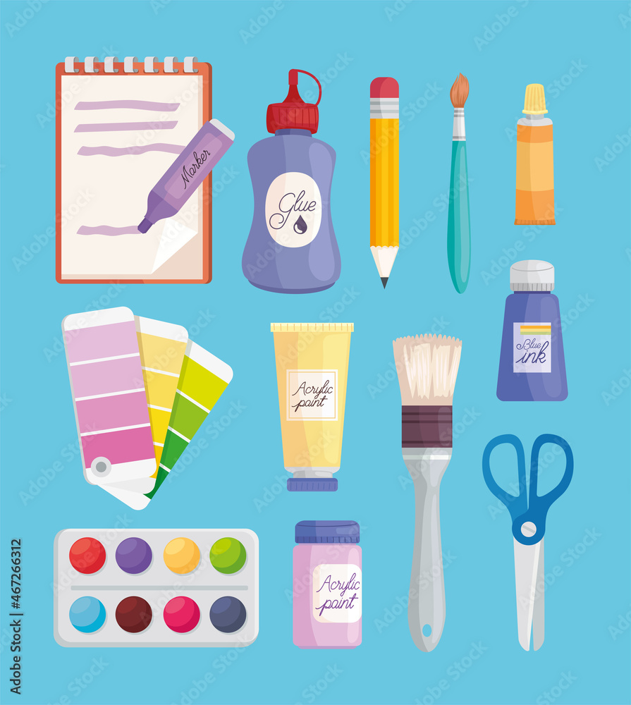 twelve artist tools icons twelve artist tools icons