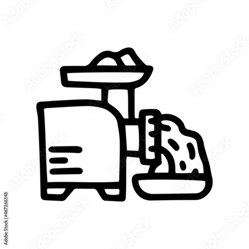 meat grinder line vector doodle simple icon