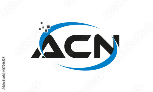 dots or points letter ACN technology logo designs concept vector Template Element photo