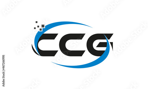 dots or points letter CCG technology logo designs concept vector Template Element photo